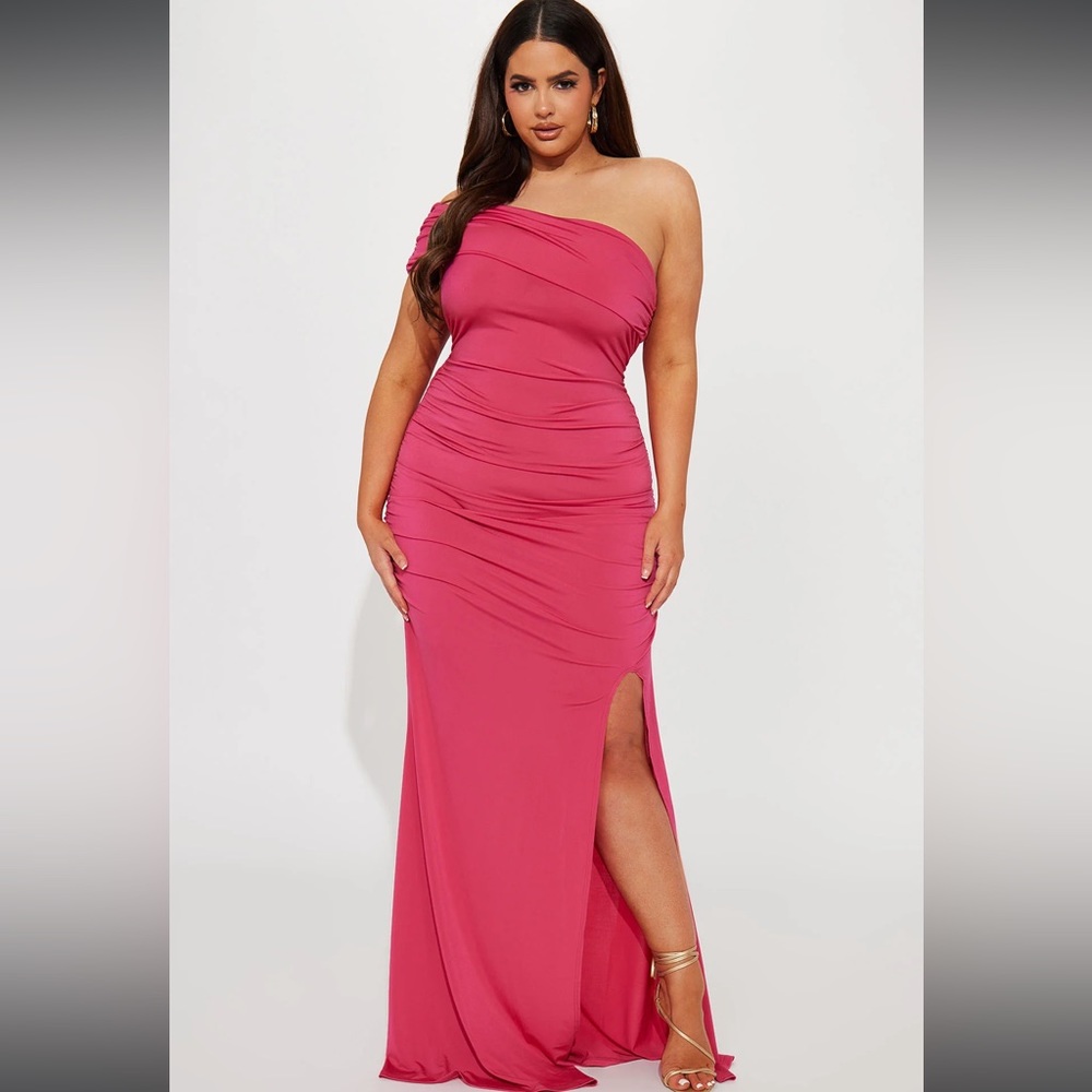 FORMAL HOT PINK MAXI DRESS